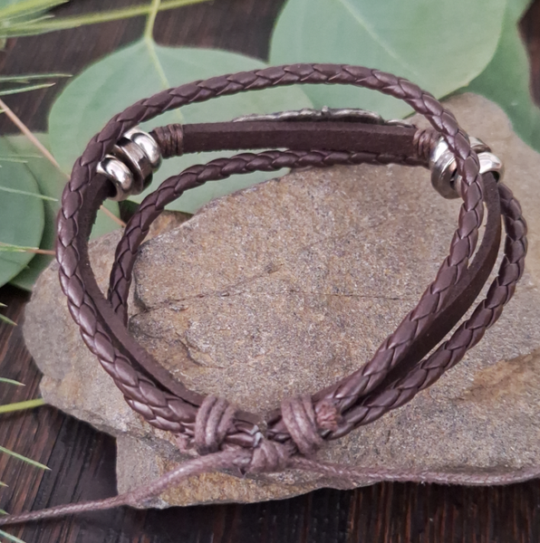Brown Feather Bracelet