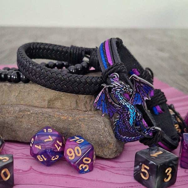 Purple Dragon Bracelet Set