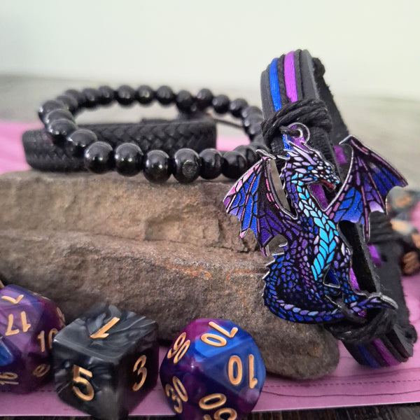 Purple Dragon Bracelet Set
