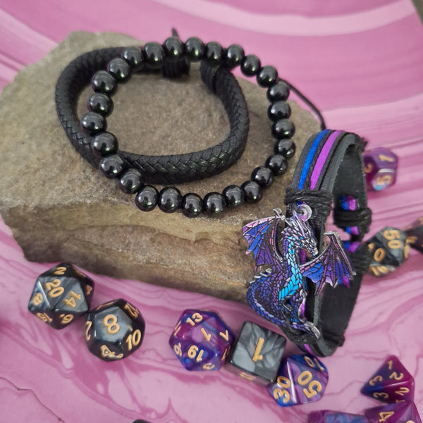 Purple Dragon Bracelet Set