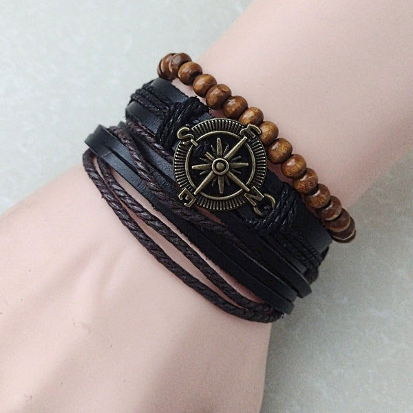 Compass Rose Multilayer Bracelet Set