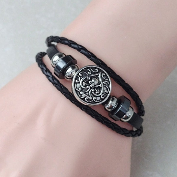 Ace of Spade Skull Bracelet
