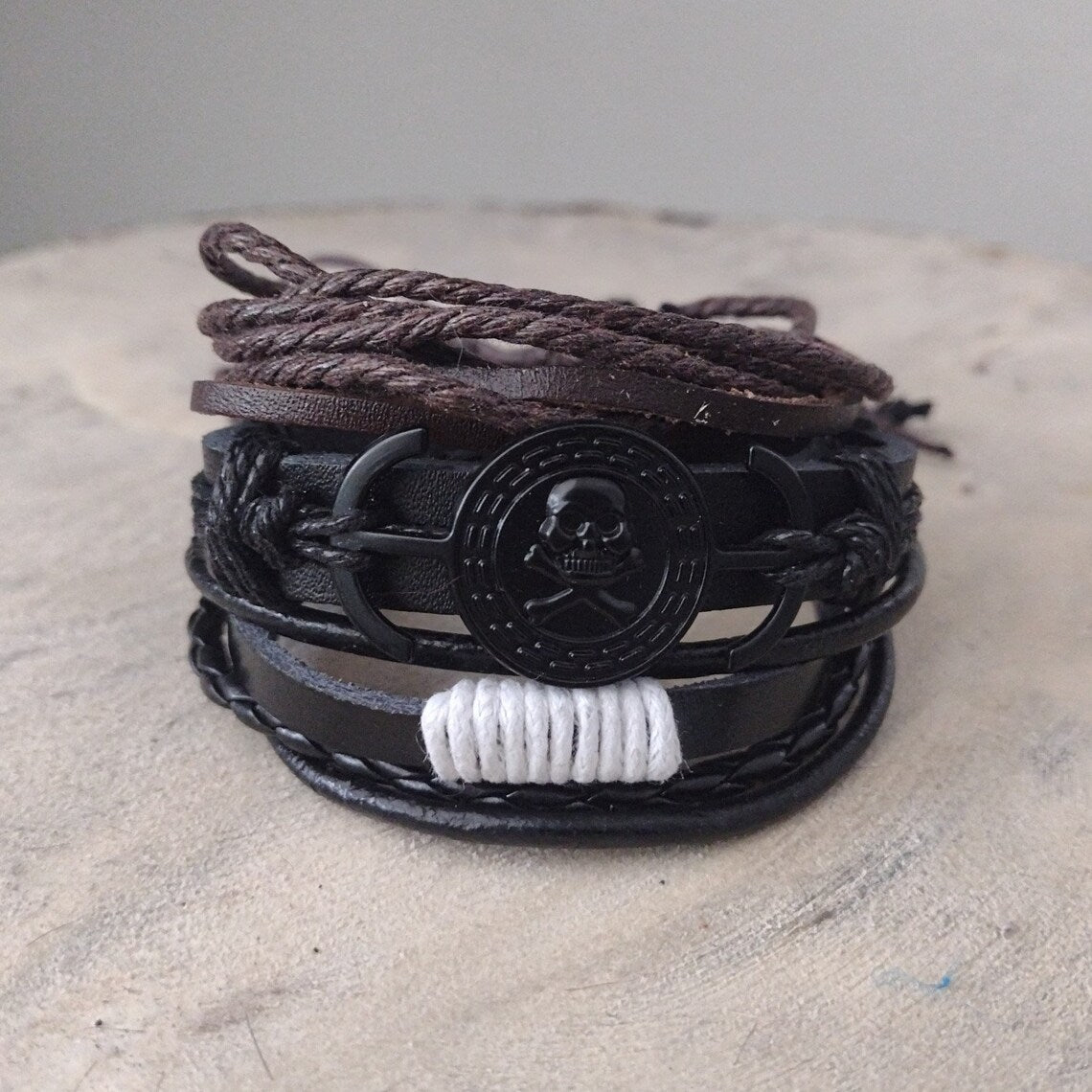 Lot De 20 Bracelets Tressés Réglables En Polyester Ciré Noir Avec Anneaux En Inox - Pour Amitié, Couple, Fabrication De Bijoux