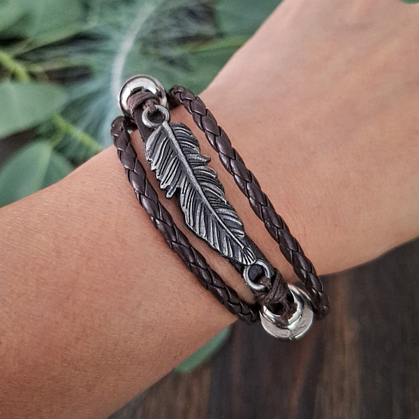 Brown Feather Bracelet