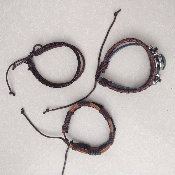 Mystical Dragon Eye Bracelet Set - brown