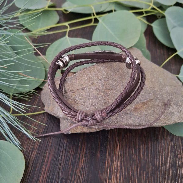 Brown Feather Bracelet