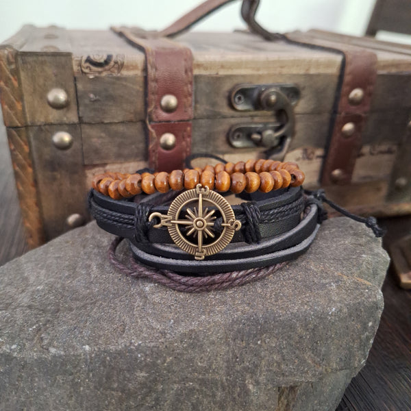 Pirate Compass Bracelet Set