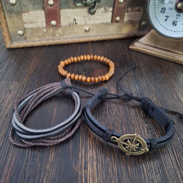 Pirate Compass Bracelet Set