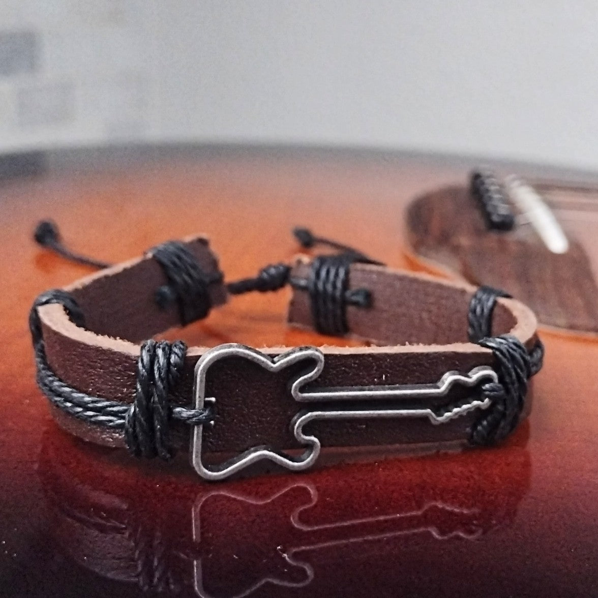 Guitar Leather Bracelet – Silverado Outpost