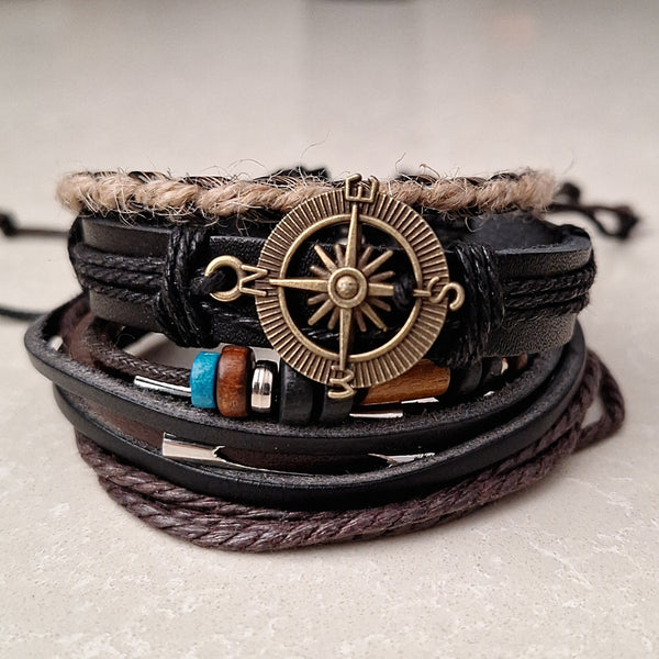 Pirate Rose Compase Bracelets