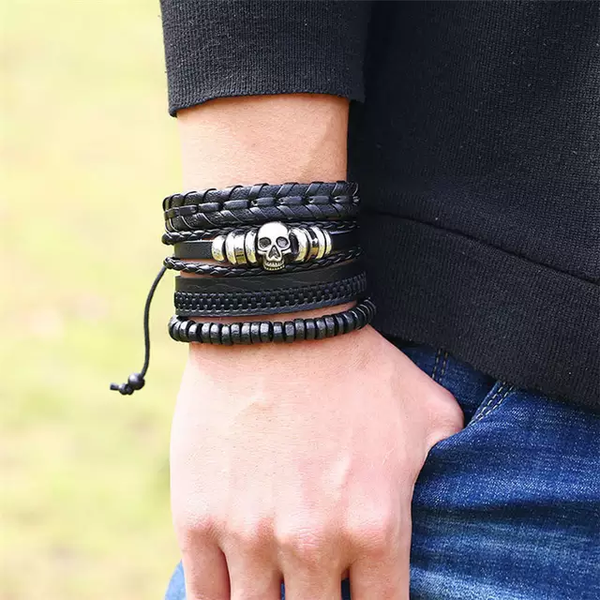 Skull Crypt Bracelet Set