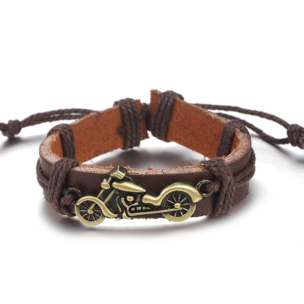 Motorcycle Bracelet - Brown