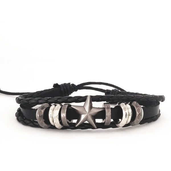 Stars Multilayer Leather Bracelet Set