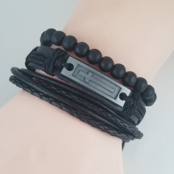 Faith Black Bracelet Set