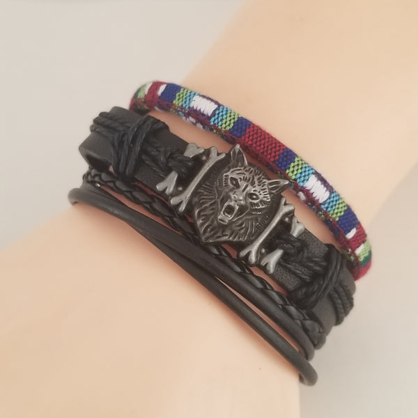 Wolf Multilayer Bracelet Set