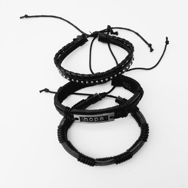 Hope Bracelet Set - Black