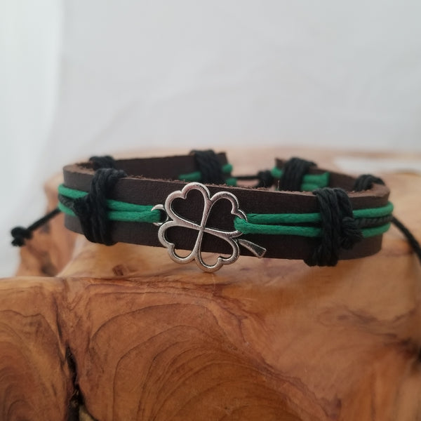Lucky Clover Bracelet Set - Green