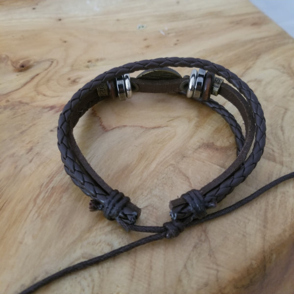 Evil Eye Multilayer Leather Bracelet Set