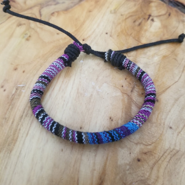 Boho Hippie Bracelet - Purple
