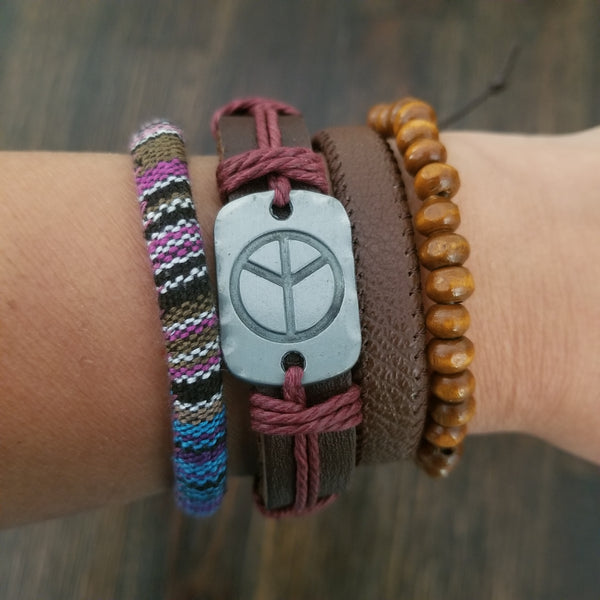 Peace Multilayer Bracelet Set