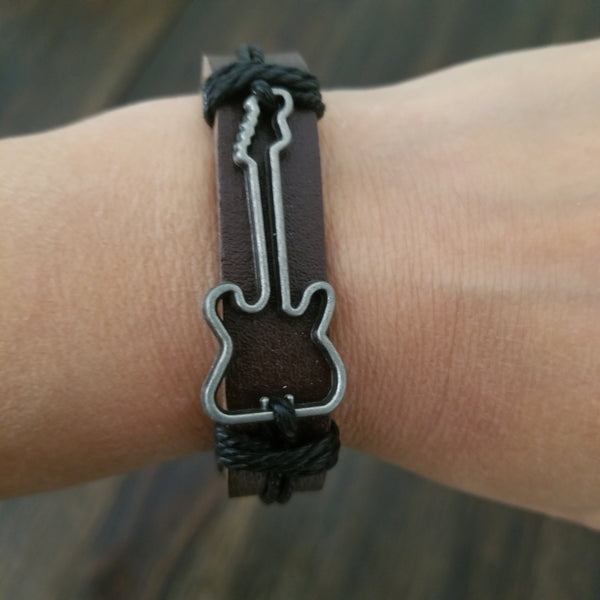 Guitar Leather Bracelet