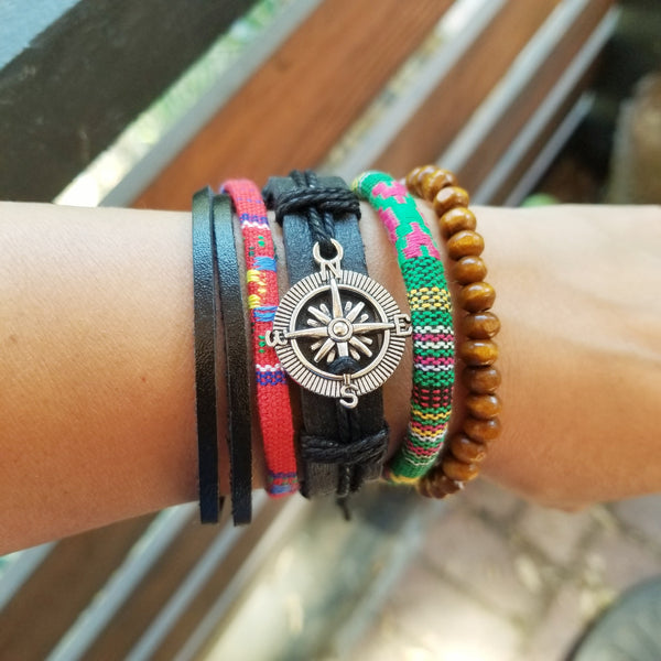 Compass Multilayer Bracelet Set - Multi