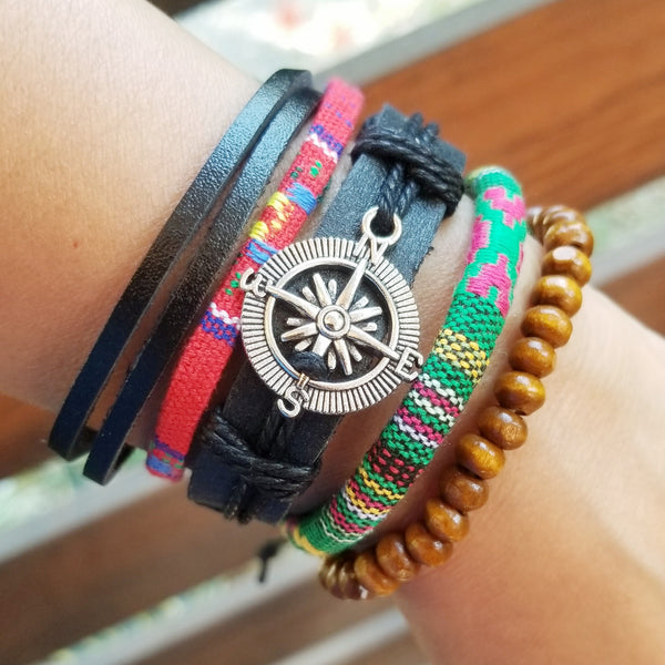 Compass Multilayer Bracelet Set - Multi