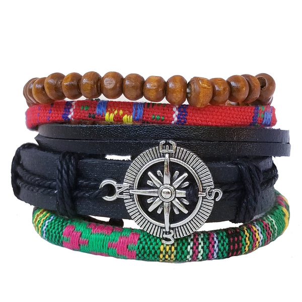 Compass Multilayer Bracelet Set - Multi