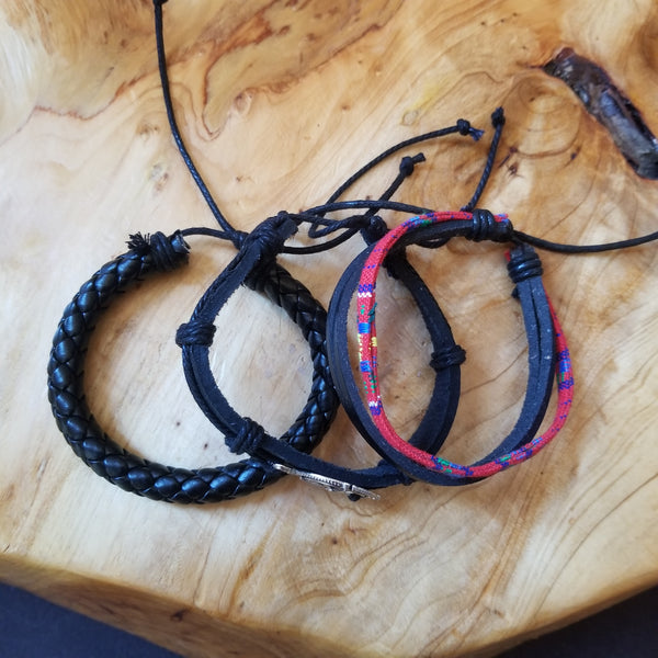 Compass Multilayer Bracelet Set - Red