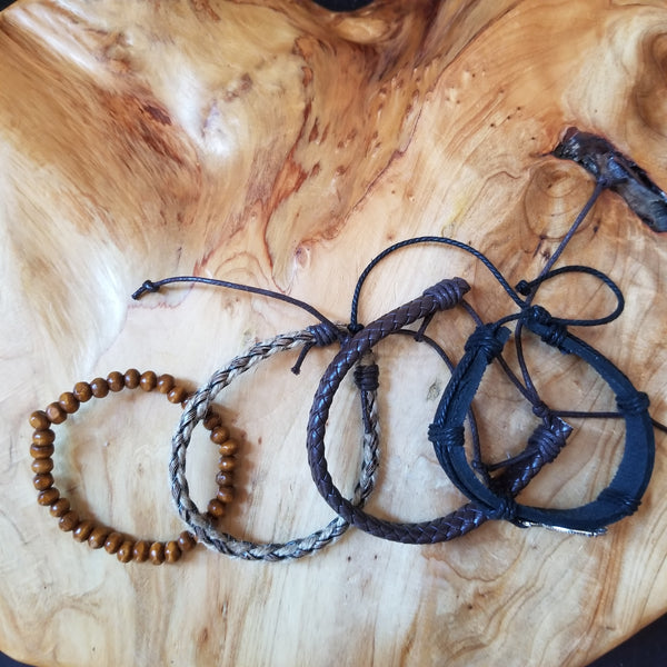 Compass Multilayer Bracelet Set - Brown