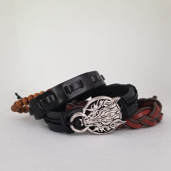 Wolf Multilayer Bracelet Set