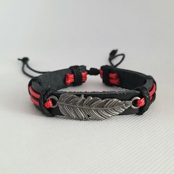 Feather Bracelet - Red
