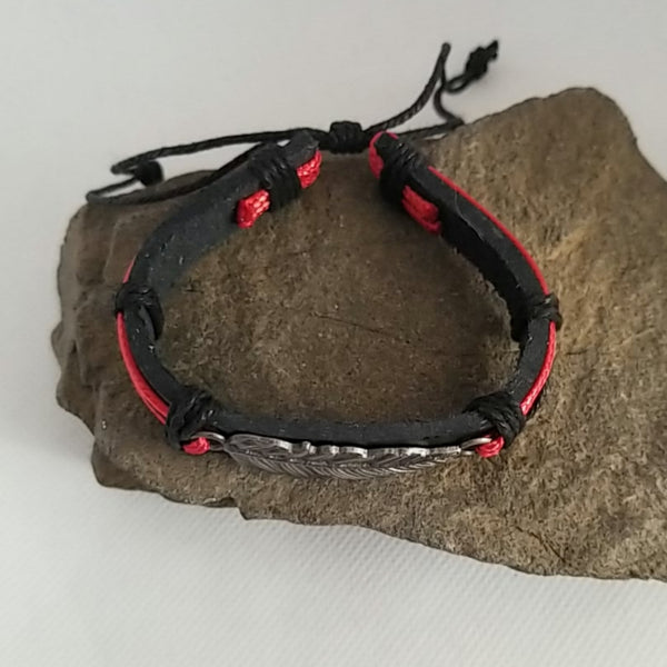 Feather Bracelet - Red