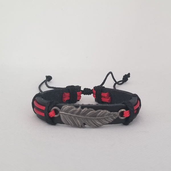 Feather Bracelet - Red
