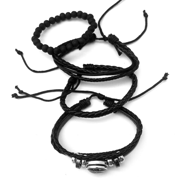 Piano Leather Bracelet Set - Silverado Outpost