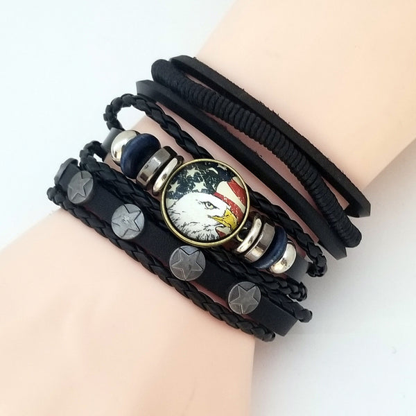 Stars & Eagle Multilayer Bracelet Set - Silverado Outpost