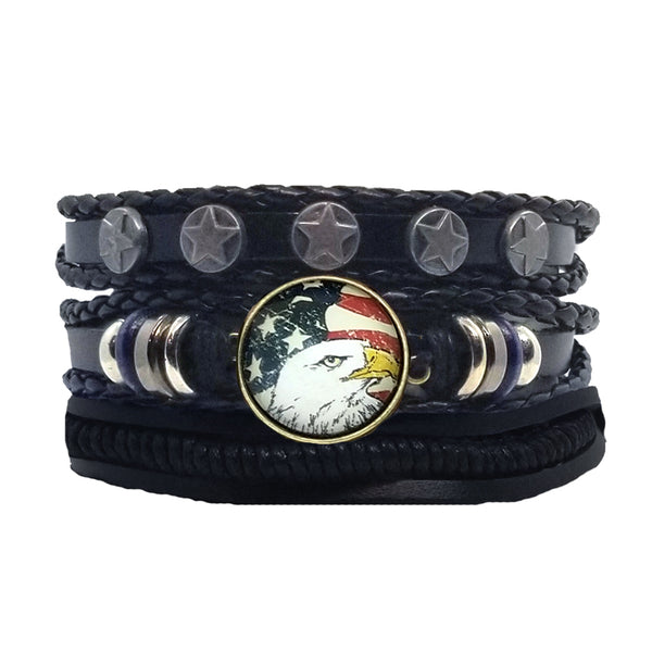 Stars & Eagle Multilayer Bracelet Set - Silverado Outpost