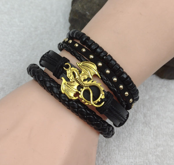 Golden Dragon Bracelet Set A1