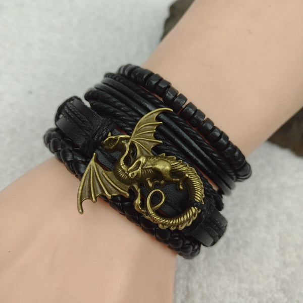 Medieval Dragon Bracelet Set