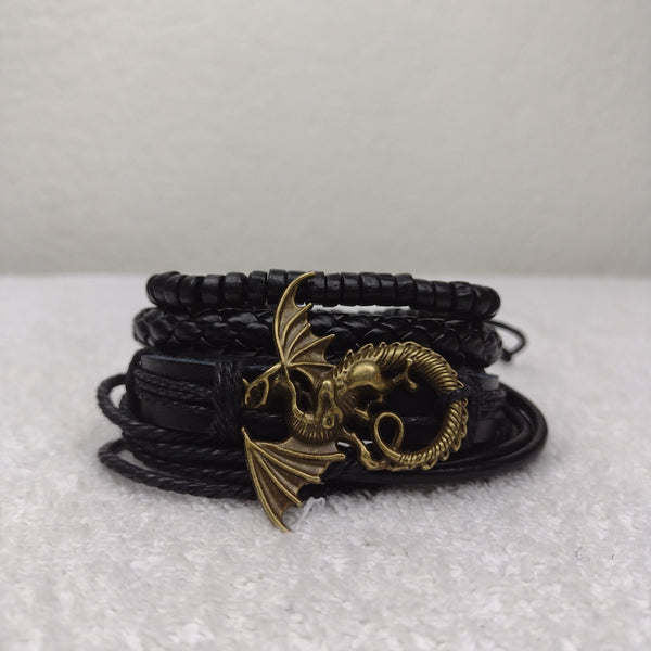 Medieval Dragon Bracelet Set