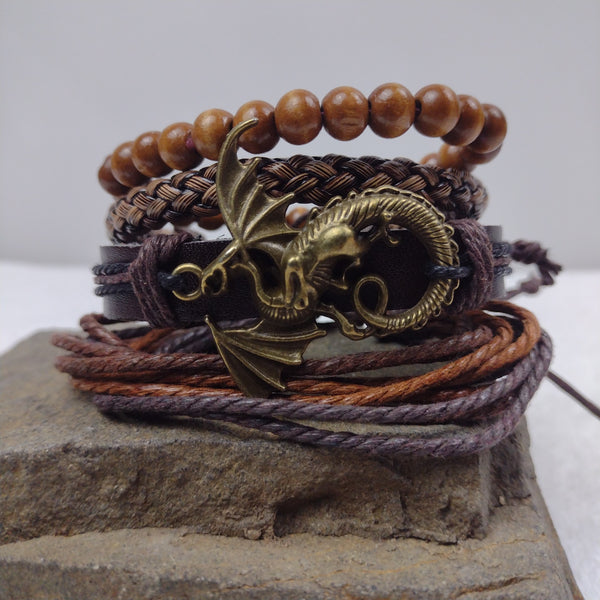 Medieval Dragon Bracelet Set