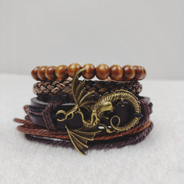 Medieval Dragon Bracelet Set