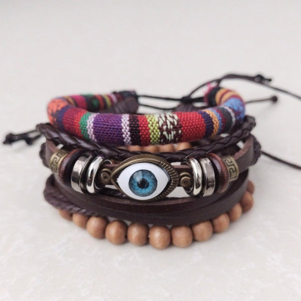 Evil Eye Protection Bracelet Set