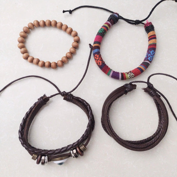 Evil Eye Protection Bracelet Set