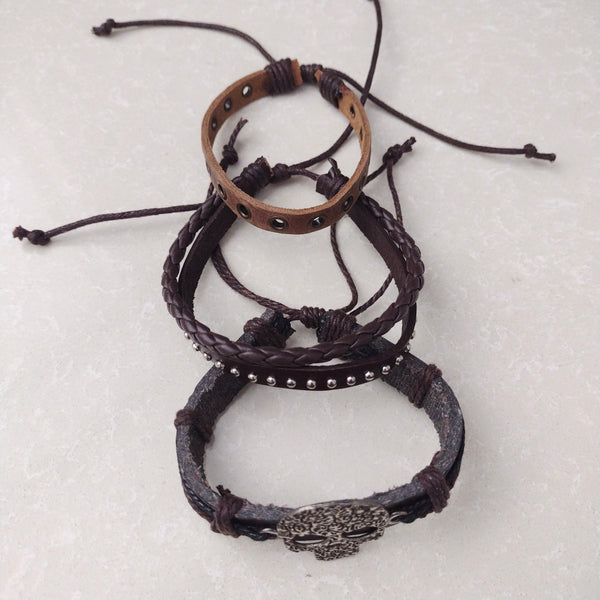 Pirate Skull Bracelet Set
