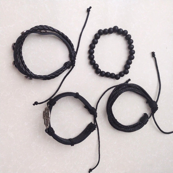 Skull Stars Bracelet Set