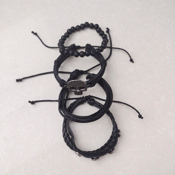 Skull Stars Bracelet Set
