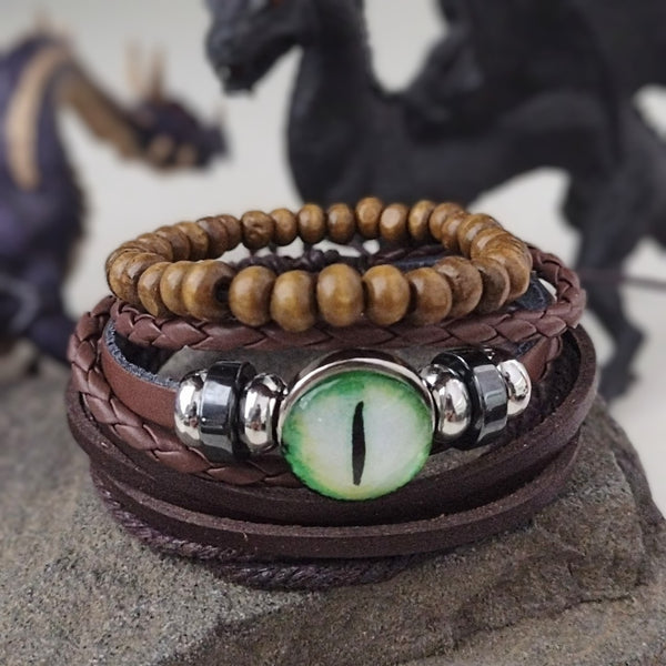 Dragon Eye Bracelet Set - Green