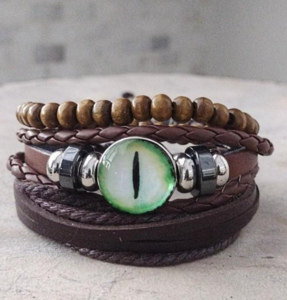 Dragon Eye Bracelet Set - Green