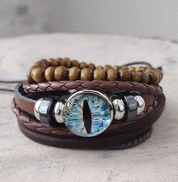 Dragon Eye Bracelet Set - Blue